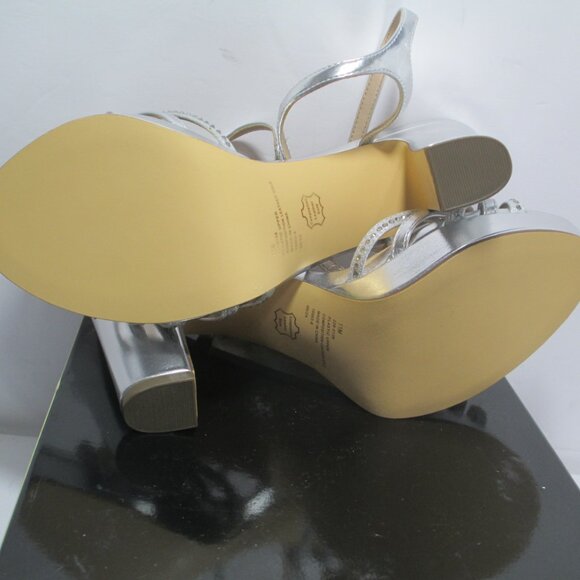 I. Miller Womens 11M Sylas Silver Pump Sandals Formal Party Wedding NEW - Picture 8 of 11